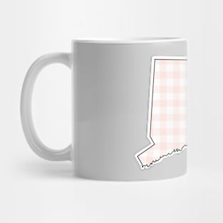 USA States: Connecticut (pink plaid) Mug